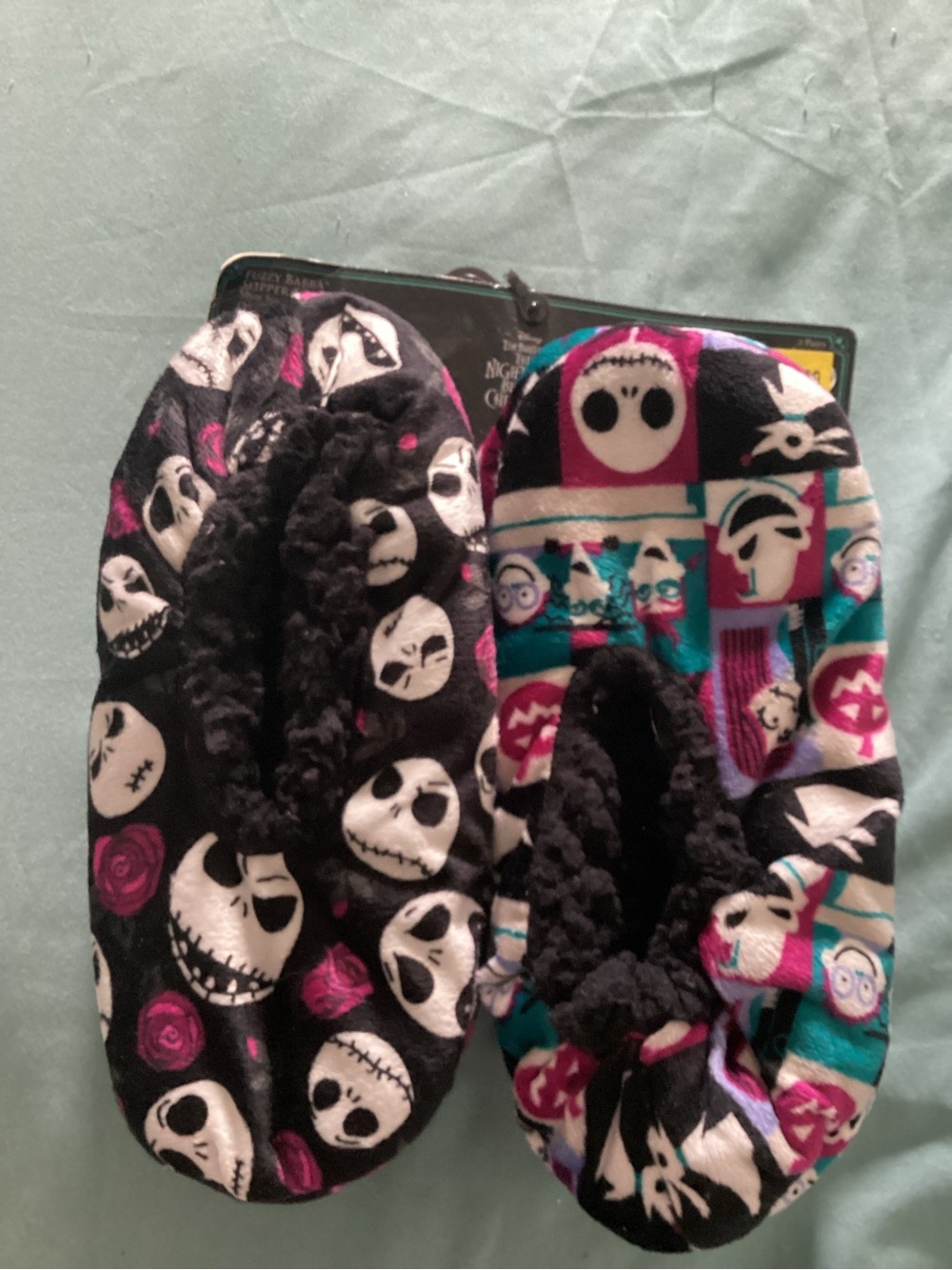 Nightmare Before Christmas Two Pack Character Fleece Slippers